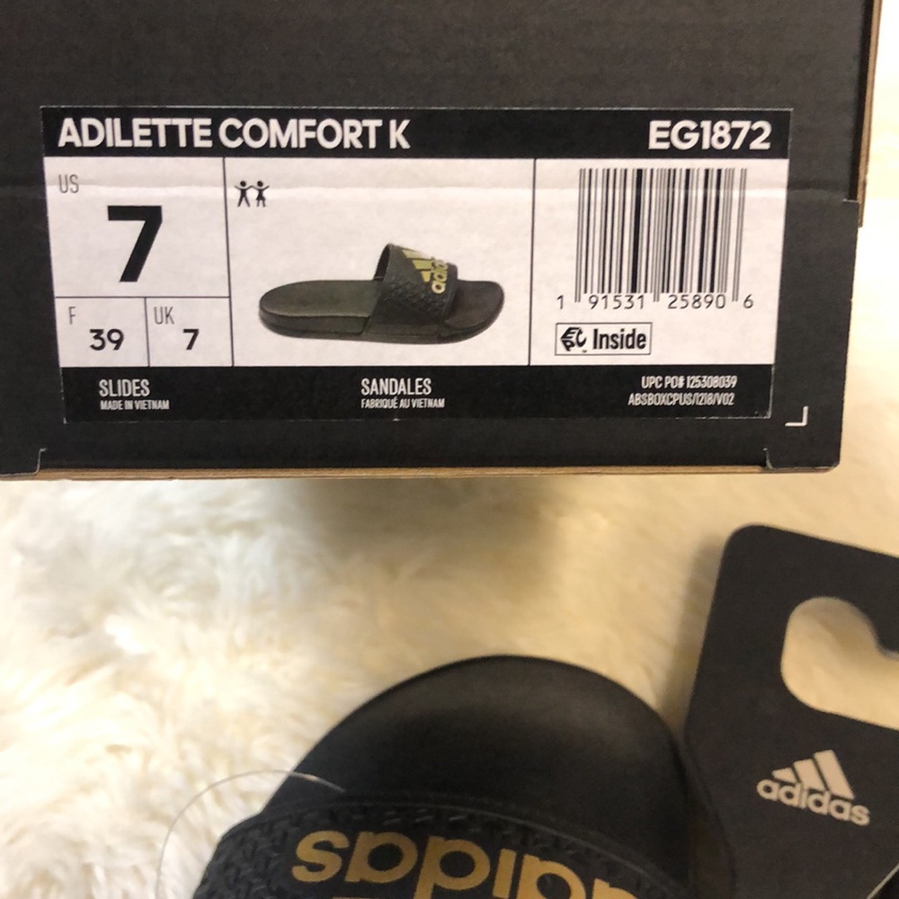 ❤️💙Adidas Adilette Comfort K - Sz 7💙❤️ - Picture 4 of 6